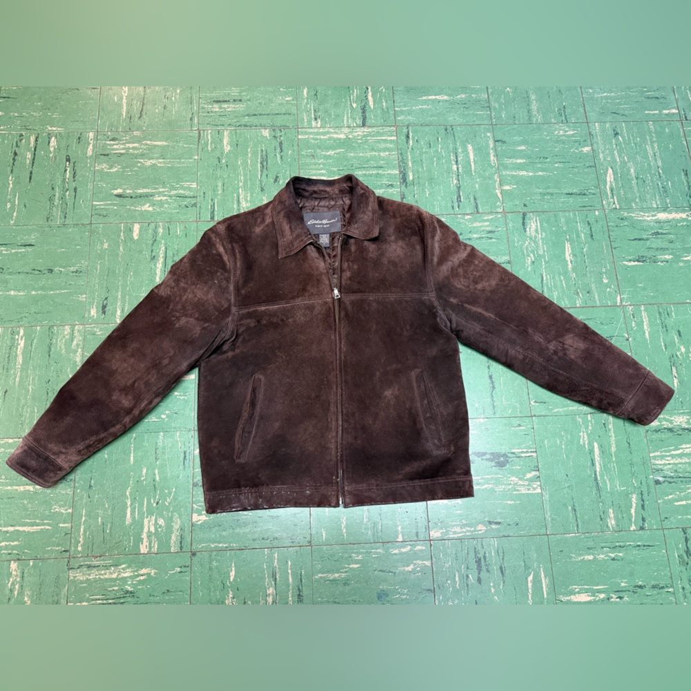 Eddie Bauer suede leather jacket. Size: Small